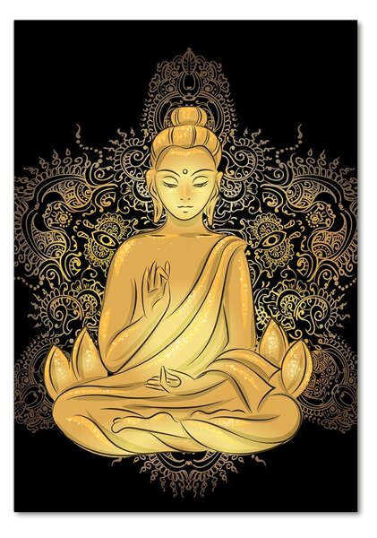 Vertikální Foto-obraz na skle svislý Buddha a mandala osv-112221840