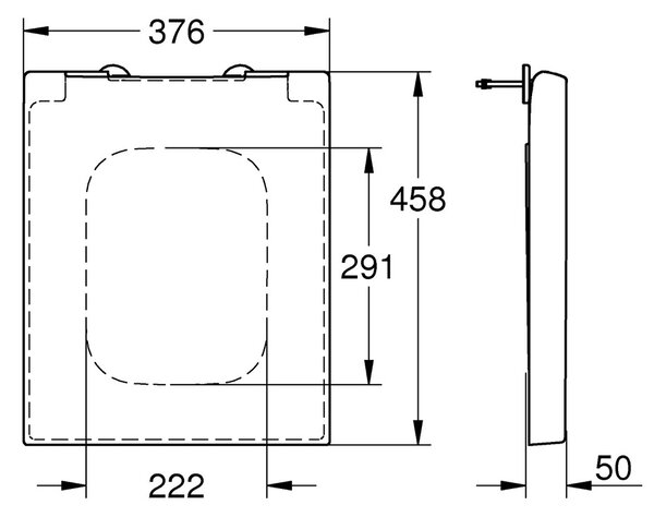 GROHE Cube Ceramic - WC sedátko a poklop softclose, alpská bílá 39488000