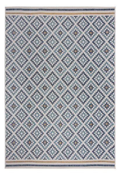 Žluto-modrý vnitřní a venkovní koberec 120x170 cm Zia Trellis – Flair Rugs