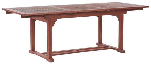 Rozkládací zahradní jídelní stůl TOSCANA 160/220 cm 90 cm Akáciové dřevo Tmavě hnědá