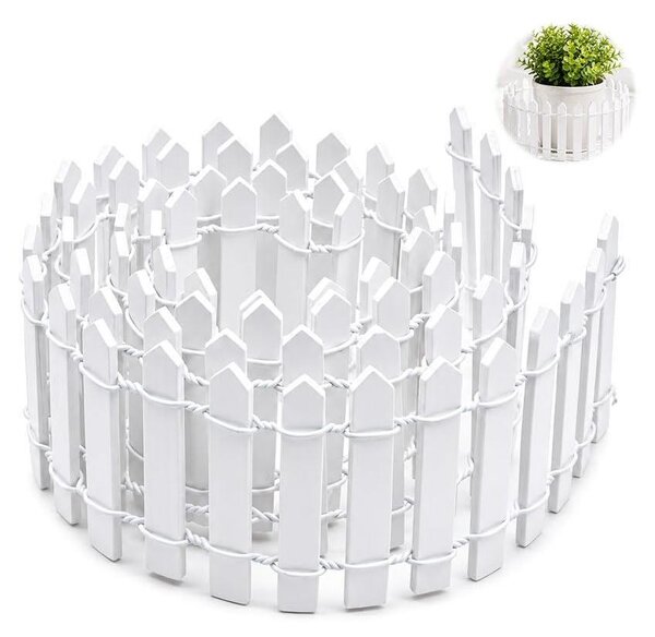 Dekorativní dřevěné oplocení, miniaturní zahradní plot, 90 x 5 cm