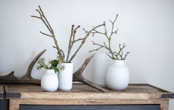 Lyngby Porcelæn Váza Lyngby White Glossy - 12 cm LP213