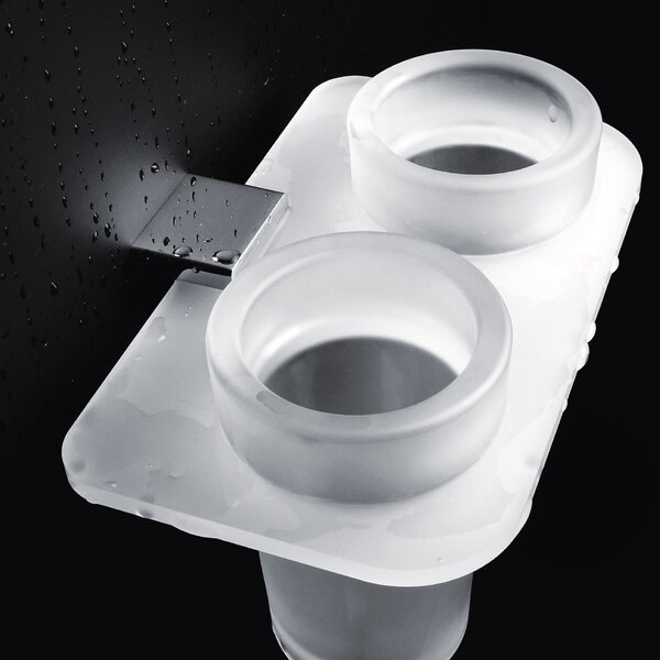 Nimco Kibo nástěnný držák na zubní kartáčky dvojitý Ki X3-58DW-26