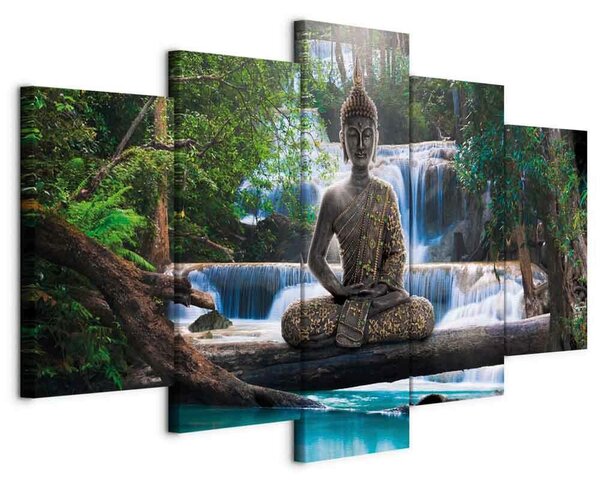 MALBA NA PLÁTNĚ, krajina a příroda, buddha, 100/50/1,2 cm artgeist - Online Only dekorace, Online Only