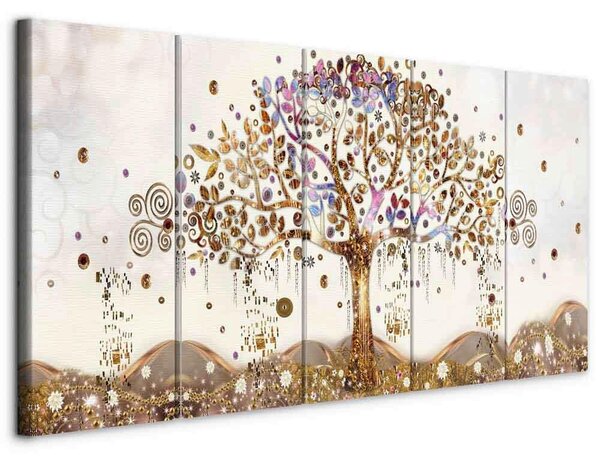 MALBA NA PLÁTNĚ, abstraktní, stromy, 200/80/1,2 cm artgeist - Online Only dekorace, Online Only
