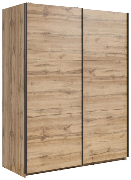 SKŘÍŇ S POSOUVACÍMI DVEŘMI, dub wotan, 153,5/195,5/60 cm MID.YOU - Šatní skříně, Online Only