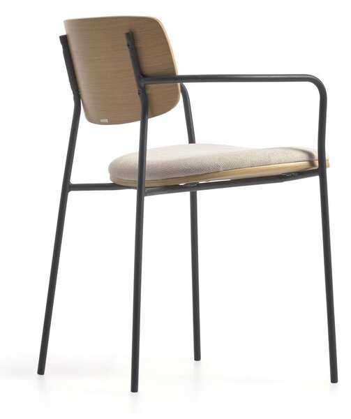 Jídelní židle v černo-přírodní barvě Maureen – Kave Home