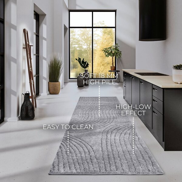 Šedý běhoun 80x240 cm Pigment Light Grey – Elle Decoration