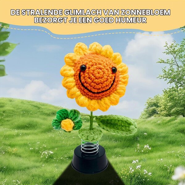 Figurka Wiebel na palubní desku auta s motivem slunečnice