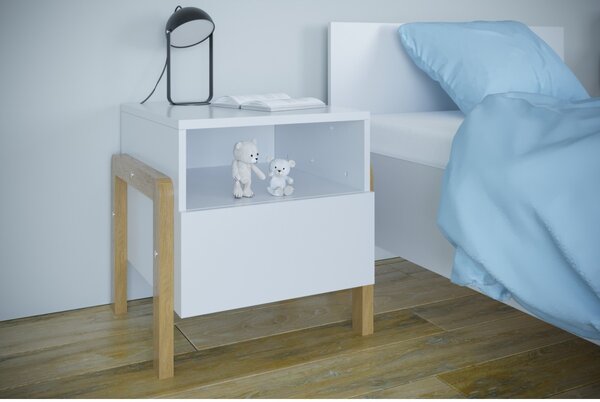 Kocot kids Dětský noční stolek Victor 46 cm bílý