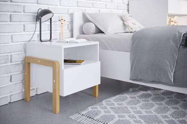 Kocot kids Dětský noční stolek Victor 46 cm bílý