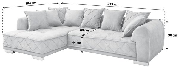 ROHOVÁ SEDAČKA, textil, bordeaux MID.YOU - Sedací soupravy, Online Only