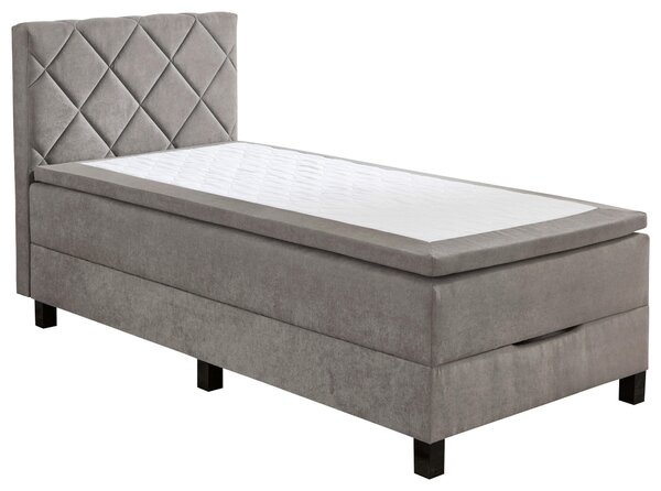 POSTEL BOXSPRING, 100/200 cm, šedá Carryhome - Postele s úložným prostorem