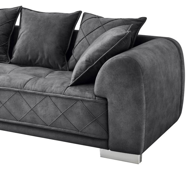 ROHOVÁ SEDAČKA, textil, kompozitní dřevo, antracitová MID.YOU - Sedací soupravy, Online Only