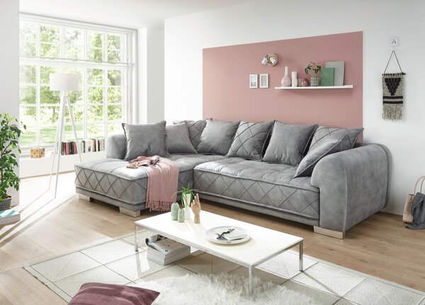 ROHOVÁ SEDAČKA, textil, šedá MID.YOU - Sedací soupravy, Online Only