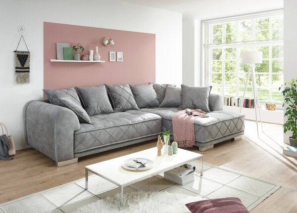 ROHOVÁ SEDAČKA, textil, šedá MID.YOU - Sedací soupravy, Online Only