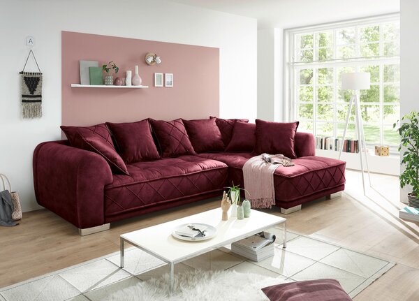 ROHOVÁ SEDAČKA, textil, bordeaux MID.YOU - Sedací soupravy, Online Only