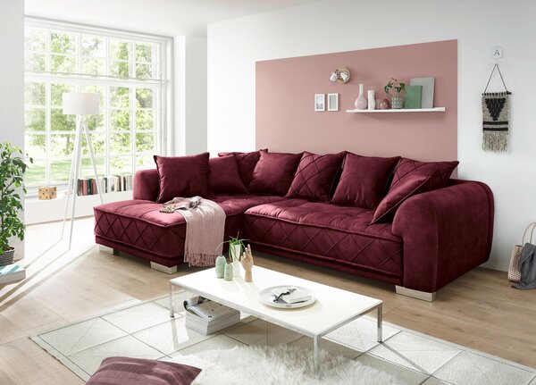 ROHOVÁ SEDAČKA, textil, bordeaux MID.YOU - Sedací soupravy, Online Only