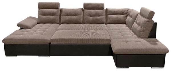 ROHOVÁ SEDAČKA, textil, kompozitní dřevo, tmavě hnědá, světle hnědá MID.YOU - Sedací soupravy, Online Only