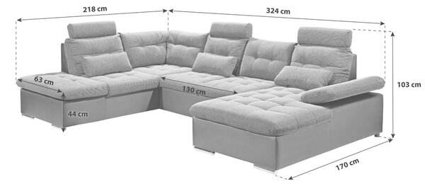 ROHOVÁ SEDAČKA, textil, kompozitní dřevo, tmavě hnědá, světle hnědá MID.YOU - Sedací soupravy, Online Only