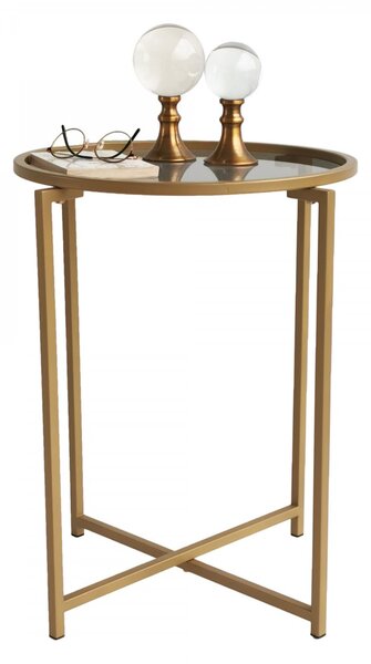 Hanah Home Odkládací stolek Hanah 50 cm zlatý