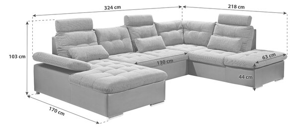 ROHOVÁ SEDAČKA, textil, kompozitní dřevo, tmavě hnědá, světle hnědá MID.YOU - Sedací soupravy, Online Only