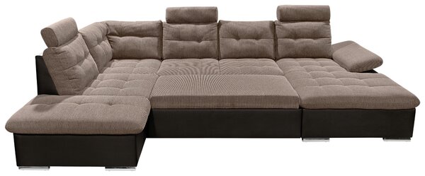 ROHOVÁ SEDAČKA, textil, kompozitní dřevo, tmavě hnědá, světle hnědá MID.YOU - Sedací soupravy, Online Only