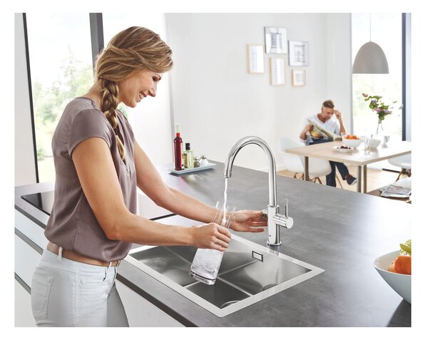 GROHE Blue Home - Startovní sada s výpustí ve tvaru C, Chrom 31455001