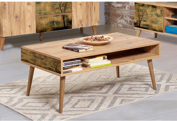 Hanah Home Konferenční stolek Viva 110 cm hnědý