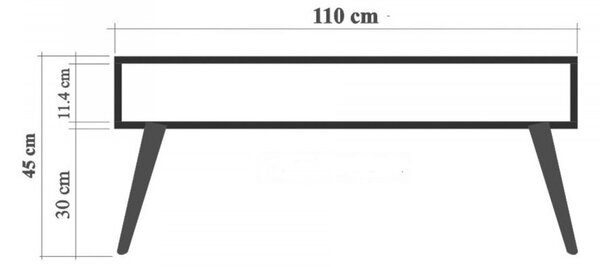Hanah Home Konferenční stolek Viva 110 cm hnědý