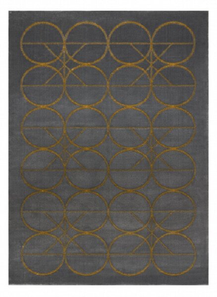 Dywany Łuszczów Kusový koberec Emerald 1010 grey and gold ROZMĚR: 80x150