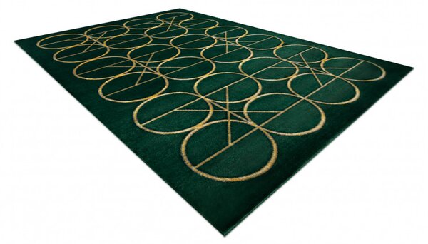 Dywany Łuszczów, Kusový koberec Emerald 1010 green and gold, 80x150, zelená, kancelář