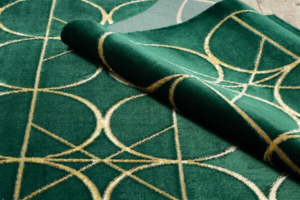 Dywany Łuszczów, Kusový koberec Emerald 1010 green and gold, 80x150, zelená, kancelář