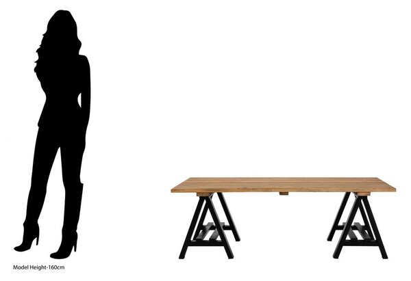 Konferenční stolek s deskou z borovicového dřeva v přírodní barvě 80x140 cm Hampstead – Premier Housewares