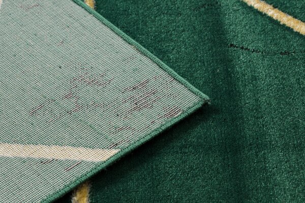 Dywany Łuszczów, Kusový koberec Emerald geometric 1012 green and gold, 80x150, zelená, chodba / předsíň