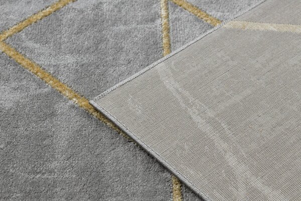 Dywany Łuszczów, Kusový koberec Emerald geometric 1012 grey and gold, 120x170, šedá, chodba / předsíň