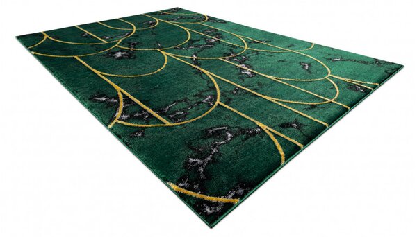 Dywany Łuszczów, Kusový koberec Emerald 1016 green and gold, 140x190, zelená, kancelář