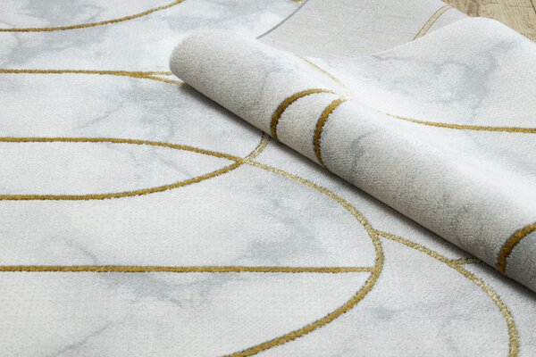 Dywany Łuszczów, Kusový koberec Emerald 1016 cream and gold, 120x170, bílá, kancelář