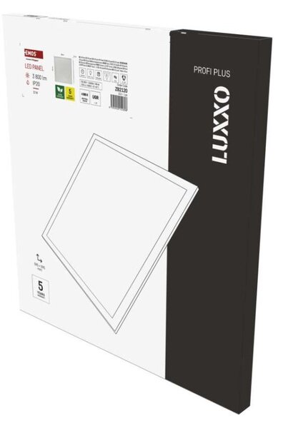 EMOS Lighting LED panel LUXXO backlit 60×60, čtvercový vestavný bílý, 22W neutr. b. UGR