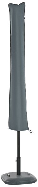 Ochranný obal na slunečník Outsunny, voděodolný, s fixačním popruhem, zipem, Oxford polyester, šedý, 178 x 25/35 cm | Aosom