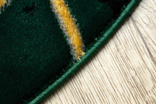 Dywany Łuszczów, Kusový koberec Emerald 1020 green and gold kruh, 120x120 (průměr) kruh, zelená, ložnice