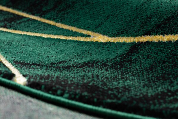 Dywany Łuszczów, Kusový koberec Emerald 1022 green and gold kruh, 120x120 (průměr) kruh, zelená, ložnice
