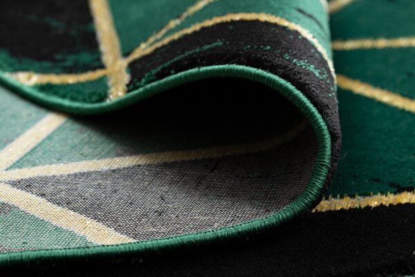 Dywany Łuszczów, Kusový koberec Emerald 1020 green and gold kruh, 120x120 (průměr) kruh, zelená, ložnice