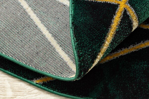 Dywany Łuszczów, Kusový koberec Emerald 1022 green and gold kruh, 120x120 (průměr) kruh, zelená, ložnice