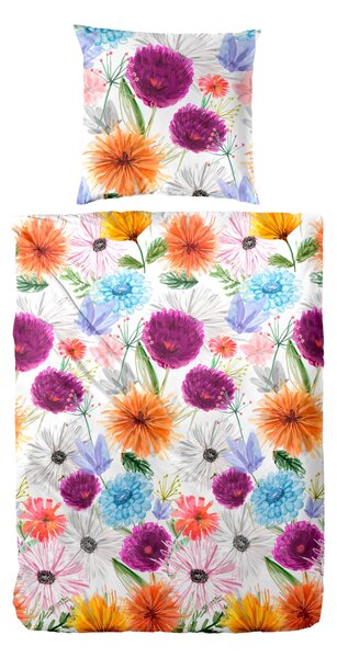 POVLEČENÍ, makosatén, modrá, bobulová, lilková, tmavě žlutá, meruňková, 135/200 cm - Online Only povlečení, Online Only