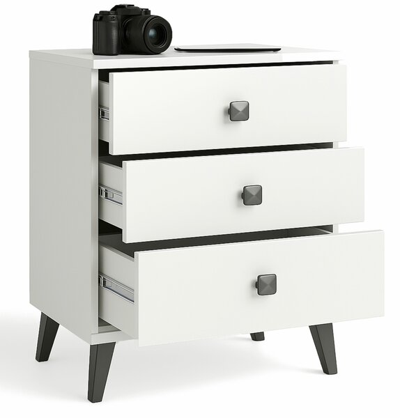 Ak furniture Komoda MOBI K-03 bílá/černá