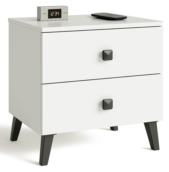 Ak furniture Noční stolek MOBI K-02 bílý/černý