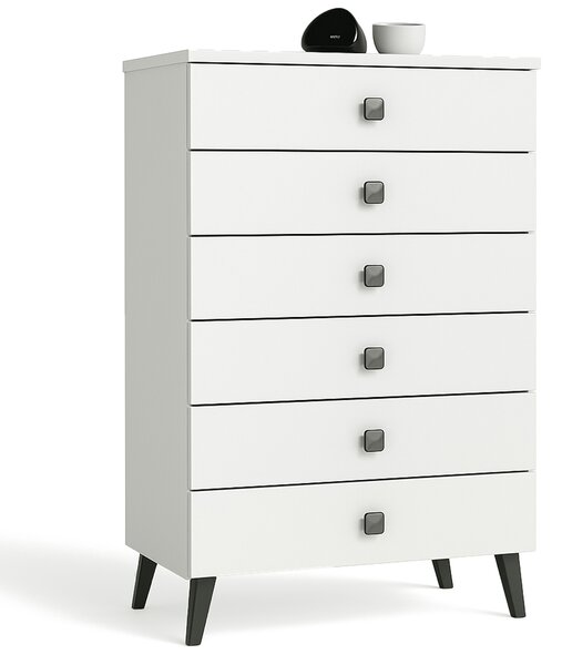 Ak furniture Komoda MOBI K-06 bílá/černá