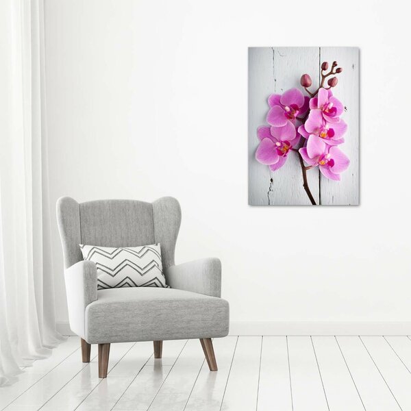 Vertikální Foto obraz na plátně Růžová orchidej ocv-118409675