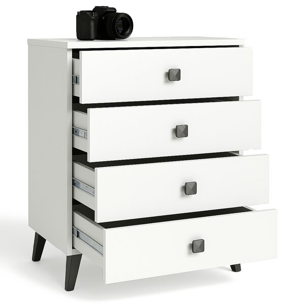 Ak furniture Komoda MOBI K-04 bílá/černá